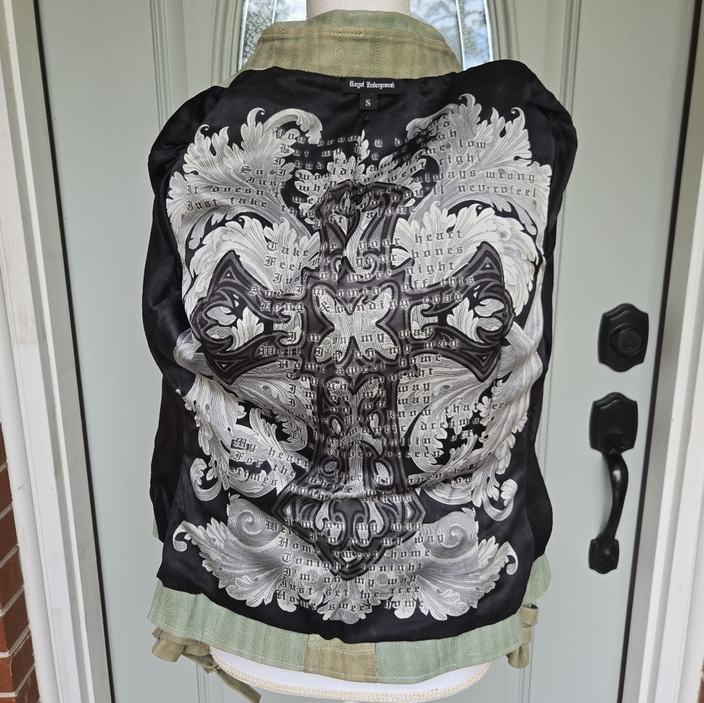 Royal Underground Leather Asymmetrical Zip Jacket - Picture 9 of 9